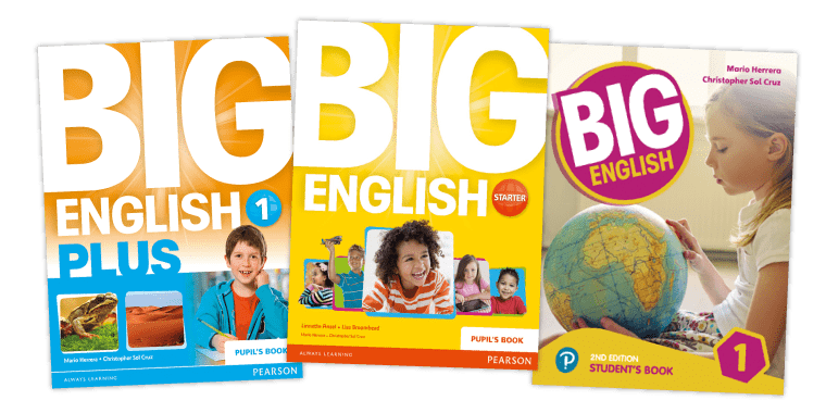 Tapas de los libros Big English Plus, Big English British y Big English American